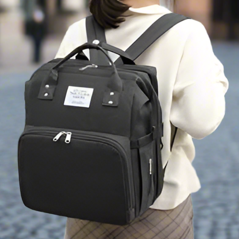 Sac de voyage pour Bébé avec Lit de Bébé Portable-  BigBackpack™- Noir